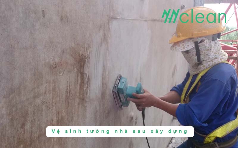 Vệ sinh tường nhà sau xây dựng