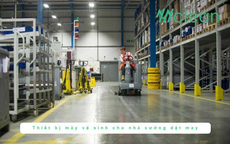 thiết bị máy vệ sinh cho nhà xưởng dệt may