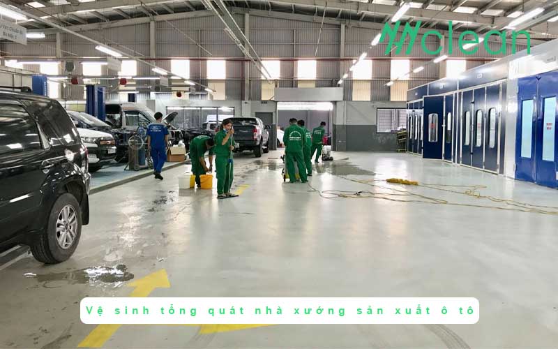 Vệ sinh tổng quát nhà xưởng sản xuất ô tô
